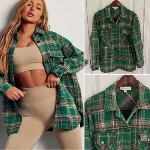 She & Sky Plaid Shacket